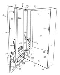 VENDING MACHINE FOR RETAINING AND DISPENSING PRODUCTS