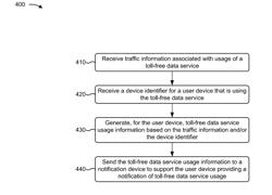 REAL-TIME NOTIFICATION OF TOLL-FREE DATA SERVICE USAGE