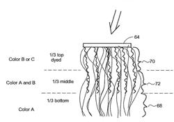 Process For Creating Transitory Colored Hair for Hair Extensions and Wig Hair