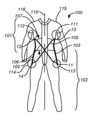 Aquatic sport performance garment with restraints and method of making same