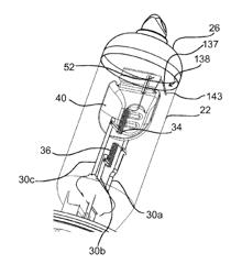 Vibration resistant automotive front lighting lamp