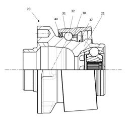 Assembly procedure of a bearing unit—HUB flange