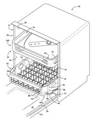 DISH RACK WITH DISPENSER UNIT