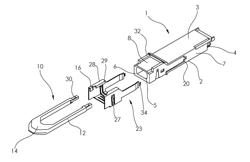 Pluggable transceiver module with integrated release mechanism