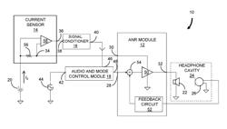 Acoustic noise reduction audio system having tap control