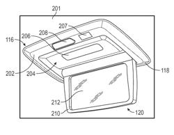 Vehicle rear seat vanity mirror assembly