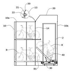 Movable and height-extensible automated bicycle storage