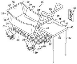 Remote controlled infant stroller with a changing table