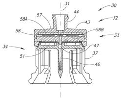 Medical devices including vial adapter with inline dry drug module