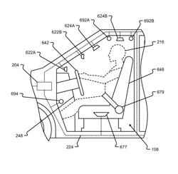 Positional based movements and accessibility of features associated with a vehicle