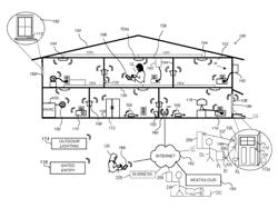 Environmental sensing with a doorbell at a smart-home