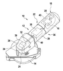 Angle grinder comprising a yaw rate sensor for measuring the housing rotation