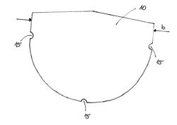 Gauge for the reconstruction of a cusp of an aortic valve