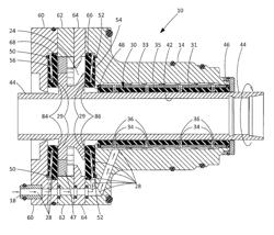 Rotary coating atomizer having vibration damping air bearings