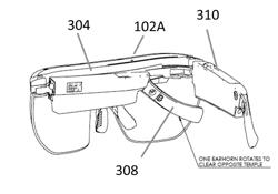 TEMPLE AND EAR HORN ASSEMBLY FOR HEADWORN COMPUTER