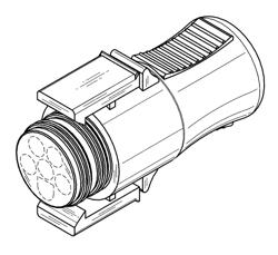 Female electrical connector with locking arms