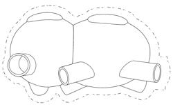 Display screen portion with icon for an atrial orientation marker