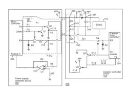 Method and apparatus for communicating over a two-wire power cable between an external power supply and a self-propelled robotic swimming pool cleaner