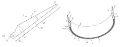 Wind turbine blade with tapering root bushings