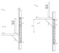 HEIGHT ADJUSTABLE DEVICE WITH CONCEALED LIFT MECHANISM