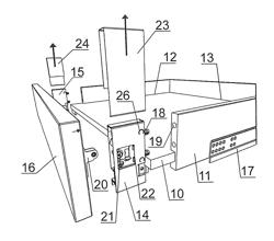 DRAWER WITH A BASE, TWO LATERAL WALLS, A REAR WALL, AND A PANEL