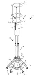 Elevating lift with a stabilized movable base