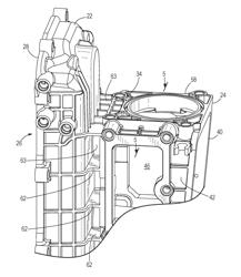 Integrated intake plenum and crankcase cover for an outboard marine engine