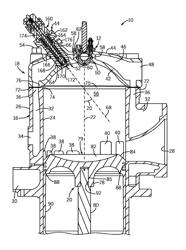 INTERNAL COMBUSTION ENGINE WITH SHROUDED INJECTION VALVE AND PRECOMBUSTION CHAMBER SYSTEM