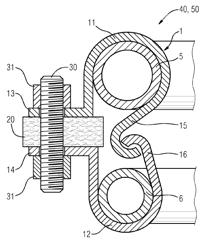 CONNECTING CLIP HAVING A METAL WIRE MAT AS A DAMPING ELEMENT