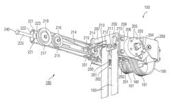 Tensioning system for the traction belt of an elevator and an elevator