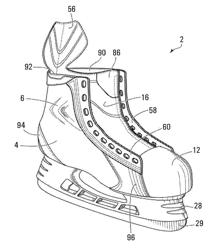 SKATE BOOT HAVING AN INNER LINER WITH AN ABRASION RESISTANT OVERLAY