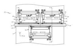 Modular printhead assembly with rail assembly having upstream and downstream rod segments