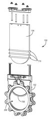 Bidirectional knife gate valve with a perimeter seat