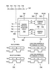 Shadow protocol detection, address circuits with command shift, update registers