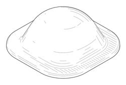 Massage device with a rounded body and a flange member