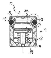 Insert part having a water-channeling cartridge housing