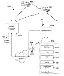 Method and system for communicating and displaying broadband content availability using information received through a satellite