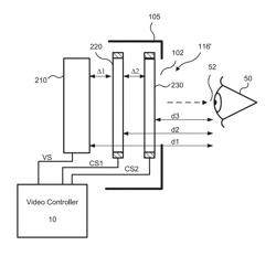 ELECTRONIC GAMING MACHINE WITH EMULATED THREE DIMENSIONAL DISPLAY