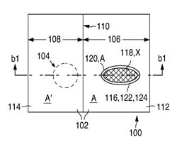 Information-presentation structure with impact-sensitive color changing incorporated into sports-playing structure such as basketball or volleyball court