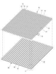 Fine interval coating member for LED display and coating method using the same