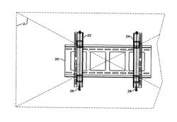 Adjustable mounting bracket for flat panel display