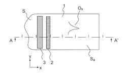 VIBRATING DEVICE COMPRISING EMBEDDED MECHANICAL REFLECTORS FOR DEFINING AN ACTIVE PLATE MODE PROPAGATION AREA AND MOBILE APPARATUS COMPRISING THE DEVICE