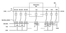 Analogue-digital converter of non-binary capacitor array with redundant bit and its chip