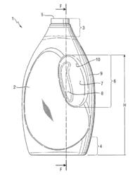 Article with ergonomic integral handle