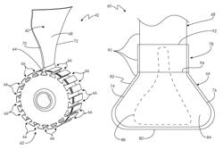 Fan blade and method of covering a fan blade root portion