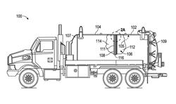 System and method of air pollution control for liquid vacuum trucks