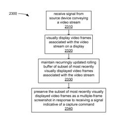 User-selected video frame capture in a video streaming environment