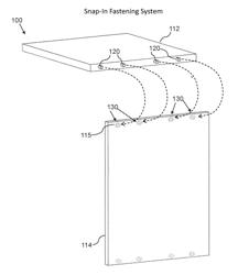 Snap-in fastener for use in cabinet assembly