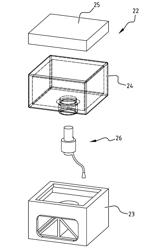 AIR SCENTING DEVICE AND AN ASSEMBLY OF THE AIR SCENTING DEVICE WITH A SCENT MODULE