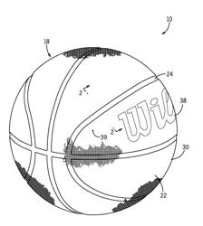 GAME BALL HAVING A REDUCED MOMENT OF INERTIA